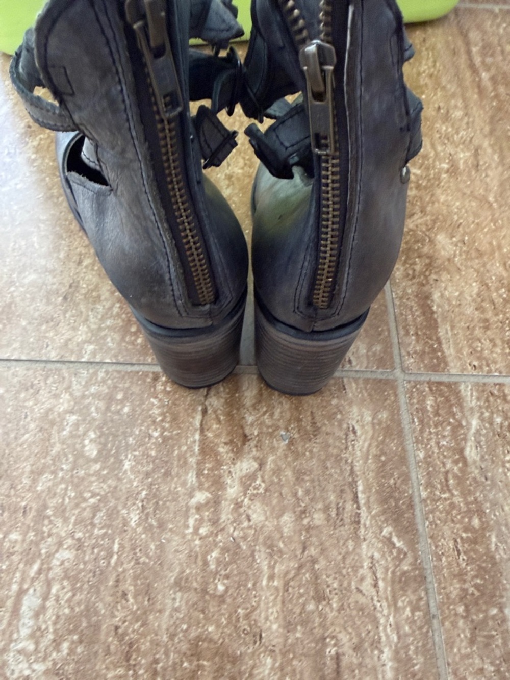 freebird Charcoal Ankle-Strap Heels - Picture 8 of 9